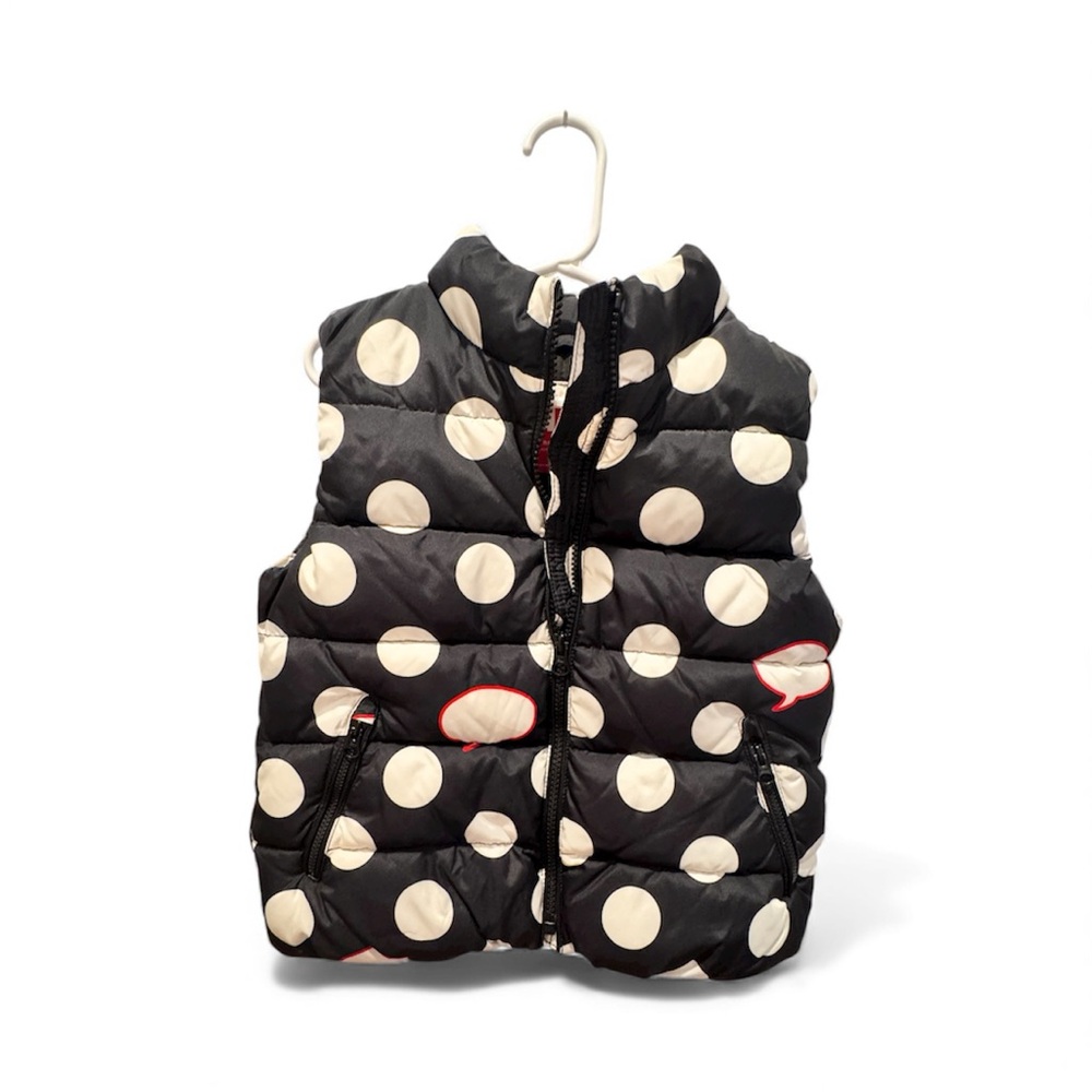 GAP Black and White Polka Dot Kids Vest